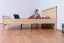 Double bed / guest bed solid pine solid wood natural 69, incl. slatted frame - 160 x 200 cm (W x L)