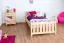 Children's bed / Youth bed 66, solid pine wood, clearly varnished, incl. slatted bed frame - 100 x 200 cm