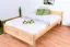 Children's bed / Teen bed solid, natural beech wood 117, iincluding slatted frame - Measurements 140 x 200 cm