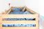 Children's Bunk Bed Solid Beech Wood Natural | 90 x 200 cm Sleeping Surface | Converts to Two Single Beds