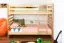 Children's Bunk Bed Solid Beech Wood Natural | 90 x 200 cm Sleeping Surface | Converts to Two Single Beds