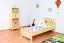 Children's Bed or Youth Bed | Solid Pine Wood | Natural Finish | Slatted Frame Included | 80 x 200 cm