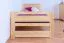 Children's bed / Youth bed 72A, solid pine, clear finish, incl. slatted bed frame - 80 x 200 cm