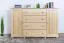Sideboard Junco 162, 2 door, 4 drawer, solid pine wood, clearly varnished - H100 x D160 x W42 cm