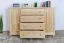 Sideboard Junco 162, 2 door, 4 drawer, solid pine wood, clearly varnished - H100 x D160 x W42 cm
