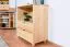 Low 83cm Drawer Standard Bookcase Junco 49B, solid pine, clearly varnished - H83 x W80 x D42 cm