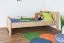 Single bed / guest bed solid beech wood natural 107, incl. slatted frame - dimensions 80 x 200 cm