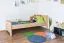 Single bed / guest bed solid beech wood natural 107, incl. slatted frame - dimensions 80 x 200 cm