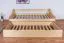 Youth Bed Solid Pine Wood Natural | Functional Pull-Out Bed 90 x 200 cm | Includes Slatted Frame