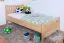 Children's bed / Teen bed solid, natural beech wood 109, including slats- Measurements 90 x 200 cm