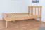 Kid / Youth bed ' Easy Premium Line ® ' K8 incl. 1 cover panel, 120 x 200 cm Beech solid wood natural