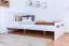 Youth bed ' Easy Premium Line ® ' K8 with 1 cover panel, 120 x 200 cm Beech solid wood white lacquered