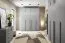 Top unit for closet Edegem 03 | ABS edges | color: platinum grey | 100 x 61 x 40 cm | 2 doors | 1 large compartment