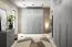 Top unit for one-door wardrobe Edegem 05 | 50 x 61 x 40 cm | color: platinum grey | ABS edges | 1 door | 1 compartment