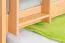 Bunk bed for adults "Easy Premium Line" K19/h incl. lying area and 2 cover panels, head and foot part with holes, solid beech wood natural - Lying surface: 90 x 200 cm (w x l), divisible