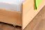Bunk bed for adults "Easy Premium Line" K19/h incl. lying area and 2 cover panels, head and foot part with holes, solid beech wood natural - Lying surface: 90 x 200 cm (w x l), divisible