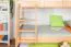 Bunk bed for adults "Easy Premium Line" K19/h incl. lying area and 2 cover panels, head and foot part with holes, solid beech wood natural - Lying surface: 90 x 200 cm (w x l), divisible