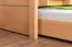 Bunk bed for adults "Easy Premium Line" K19/h incl. lying area and 2 cover panels, head and foot part with holes, solid beech wood natural - Lying surface: 90 x 200 cm (w x l), divisible