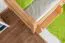 Bunk bed for adults "Easy Premium Line" K19/h incl. lying area and 2 cover panels, head and foot part with holes, solid beech wood natural - Lying surface: 90 x 200 cm (w x l), divisible