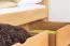 Bunk bed for adults "Easy Premium Line" K20/n incl. 2 drawers and 2 cover panels, straight headboard and footboard, solid natural beech wood - mattress base: 90 x 200 cm, divisible