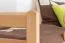Bunk bed for adults "Easy Premium Line" K20/n incl. 2 drawers and 2 cover panels, straight headboard and footboard, solid natural beech wood - mattress base: 90 x 200 cm, divisible