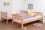 Bunk Bed Easy Premium Line K19/n | Solid Beech Wood Natural | 90 x 200 cm | 2 Drawers | Divisible