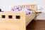Children's Bed or Youth Bed | Solid Beech Wood Natural Finish | 140 x 200 cm | Slatted Frame Included