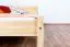 Double bed / guest bed solid pine solid wood natural 85, incl. slatted frame - dimensions 160 x 200 cm