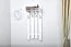 Wardrobe Solid Pine Wood White Junco 345 | Modern Design | 125 x 50 x 33 cm | 4 Hooks & Shelf