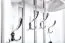 Wardrobe Solid Pine Wood White Junco 345 | Modern Design | 125 x 50 x 33 cm | 4 Hooks & Shelf