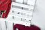 Wardrobe Solid Pine Wood White Junco 345 | Modern Design | 125 x 50 x 33 cm | 4 Hooks & Shelf