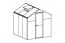 Safran PRO 02 greenhouse, 175 x 178 x 192 cm, profile color black, incl. substructure and 1 skylight, twin-wall sheets