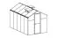Greenhouse Safran PRO 04, 289 x 178 x 192 cm, profile color black, incl. substructure and 2 skylights, twin-wall sheets