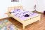 Children's Bed or Youth Bed | Solid Beech Wood Natural Finish | 140 x 200 cm | Slatted Frame Included