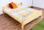 Double bed / guest bed solid pine solid wood natural 87, incl. slatted frame - 160 x 200 cm (W x L)