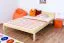 Double bed / guest bed solid pine solid wood natural 85, incl. slatted frame - dimensions 160 x 200 cm