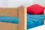 Loft bed "Easy Premium Line" K23/n, solid beech wood natural lacquered, divisible - lying surface: 120 x 200 cm
