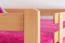 Loft bed "Easy Premium Line" K23/n, solid beech wood natural lacquered, divisible - lying surface: 120 x 200 cm