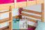 Loft bed "Easy Premium Line" K23/n, solid beech wood natural lacquered, divisible - lying surface: 120 x 200 cm