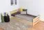 Single bed / functional bed solid pine solid wood natural 92, incl. slatted frame - 90 x 200 cm (W x D)