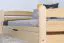 Single bed / functional bed solid pine solid wood natural 92, incl. slatted frame - 90 x 200 cm (W x D)