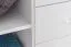 Chest of Drawers Solid Pine Wood White Lacquered | Junco 159 | 123 x 80 x 42 cm | 5 Drawers & 4 Compartments