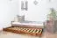 Trundle bed / second mattress base for bed - solid pine, walnut-colored 003- Dimensions 18.50 x 198 x 95 cm (H x W x D)