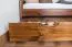 Trundle bed / second mattress base for bed - solid pine, walnut-colored 003- Dimensions 18.50 x 198 x 95 cm (H x W x D)