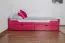 Children's bed / Youth bed "Easy Premium Line" K1/1n incl. 2 drawers and 2 cover plates, pink varnished - 90 x 200 cm