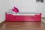 Children's Bed / Youth Bed Easy Premium Line K1/1n | 90 x 200 cm | Solid Beech Wood | Pink | 2 Drawers & 2 Cover Panels