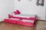 Children's Bed / Youth Bed Easy Premium Line K1/1n | 90 x 200 cm | Solid Beech Wood | Pink | 2 Drawers & 2 Cover Panels