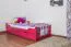 Children's Bed / Youth Bed Easy Premium Line K1/1n | 90 x 200 cm | Solid Beech Wood | Pink | 2 Drawers & 2 Cover Panels