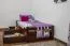 Single bed / Storage bed K1/1n "Easy Premium Line" incl. 2 drawer and cover plates, dark brown - 90 x 200 cm 