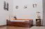 Children's Bed / Youth Bed Easy Premium Line K1/1h | 2nd Berth & 2 Cover Panels | 90 x 200 cm | Dark Brown Solid Beech Wood
